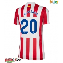 Camiseta Atletico Madrid Giuliano Simeone #20 Primera Equipación para mujer 2025-26 manga corta
